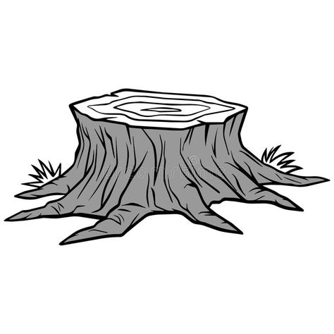 Tree Stump Removal Illustration. A vector illustration of a Tree Stump royalty free illustration Stump Illustration, Tree Stump Removal, Stump Removal, Cartoon Trees, Tree Mural, Art Major, Tree Stump, Tree Drawing, Animal Sketches