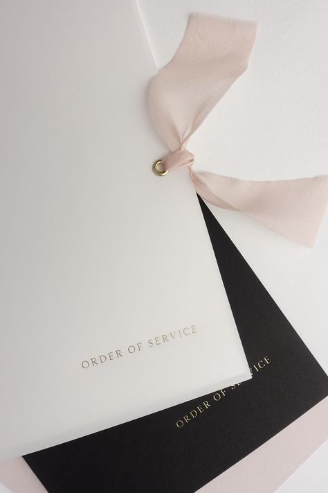 Luxury Invitation, Order Of Service, Wedding Order, Wedding Look, Wedding Looks, Silk Ribbon, Christening, Wedding Stationery, Ribbon