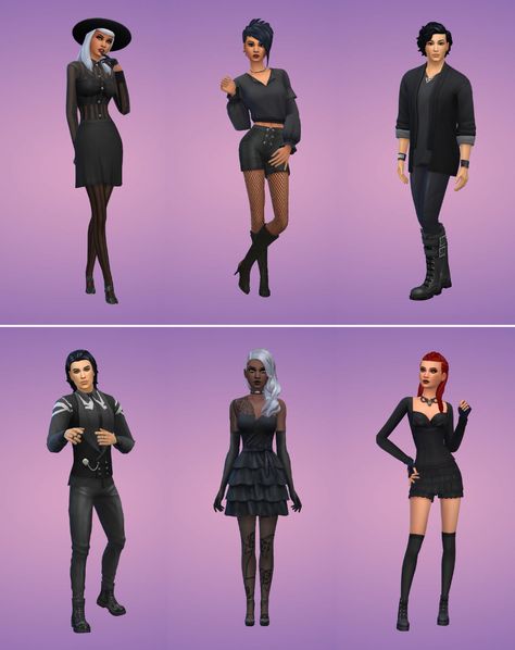 Netz-à-porter – outfits ready to wear for your sims (no CC required) - Page 19 — The Sims Forums Sims 4 Vampire Outfits No Cc, Sims 4 Nocc Outfits, Sims Outfits No Cc, Sims 4 Outfits No Cc, Sims No Cc, Sims 4 Base Game Outfits Ideas, Cas Outfits, Sims Fits, No Cc Sims