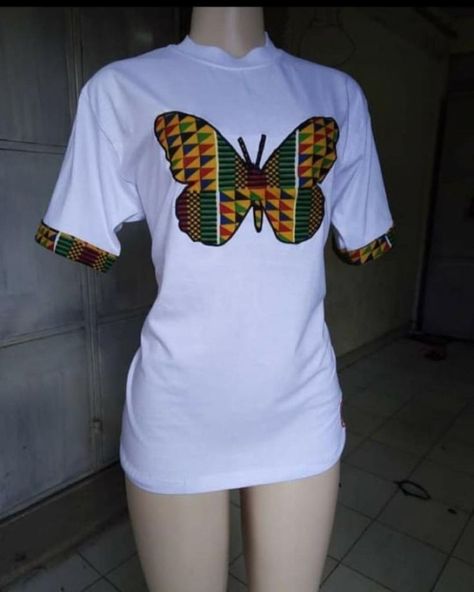 African Print T Shirt Design, Ankara T Shirt Designs, T Shirt With African Print Design, African Kids Clothes, African Print Pants, African Print Shirt, African Fabric Dress, African Wear Styles For Men, African Print Tops