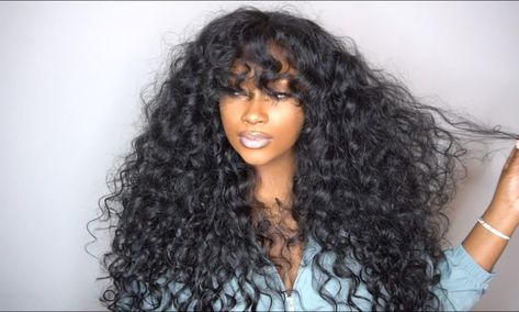 The first part of a woman’s hair that people see when they are admiring her beauty. If you want to ensure your beauty, keep your hair healthy and long so that it can get people’s attention. So now you can understand that it is an integral part of women’s beauty. So if you want to […] Synthetic Curly Wig, Deep Wave Wig With Bangs, Long Curly Wig With Bangs, Curly Sew In With Bangs, Curly Weave With Bangs, Curly Bangstyle Hair Black Women, Curly Wig Install, Curly Hair Sew In, Curly Hair Fringe