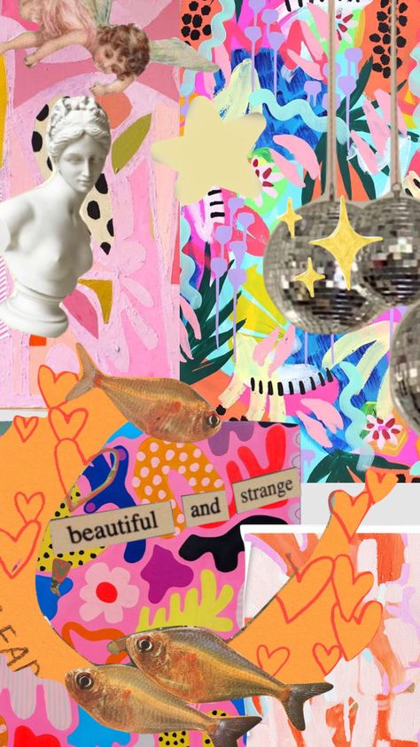 Maximalist Mood Board, Maximalist Background, Maximalist Collage, Maximalist Graphic Design, Artist Brand Identity, Trans Film, Silent Party, Therapy Branding, Gen Z Aesthetic