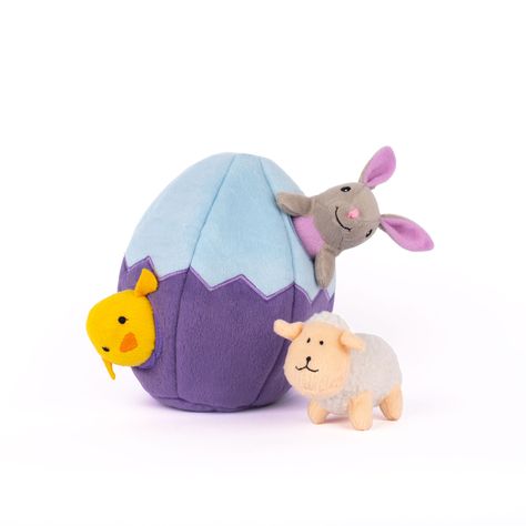 Zippy Burrow Easter Egg and Friends | ZippyPaws Easter Dog, Dog Puzzles, Dog Presents, Designer Dog Clothes, Dog Boutique, Interactive Dog Toys, Plush Dog Toys, Toy Puppies, Little Critter