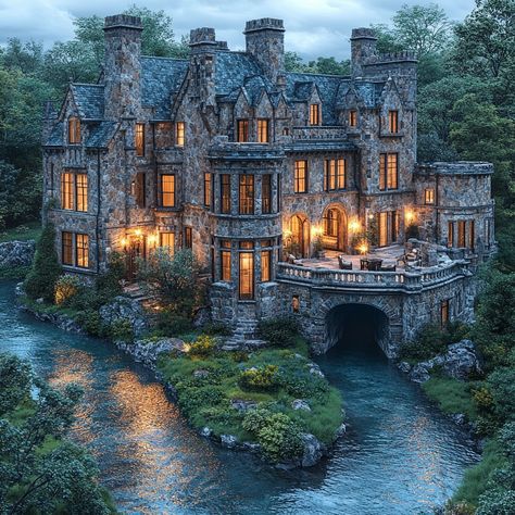 Real Life Castles, Modern Gothic Mansion, Scottish Castles Interior, Royal Castle Exterior, Gothic Castle Exterior, Castle Interior Aesthetic, Castle Style House, Gothic Mansion Exterior, Modern Castle House