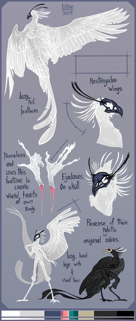 Mythical Creature Concept Art, Monster People Art, Drawing Poses Giant Hammer, Monster Anatomy Reference, Bird Creature Concept Art, Bird Monster Concept Art, Neuvillette Dragon Form, Mythical Animals Fantasy Creatures Art, Animal Anatomy Drawing