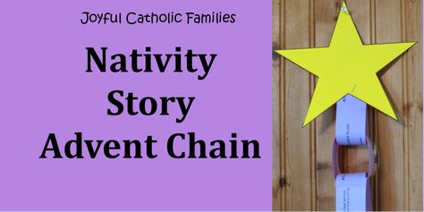 Nativity Story Advent Chain Advent Paper Chain, Advent Chain, Nativity Bingo, Catholic Advent, Prepare For Christmas, First Sunday Of Advent, Prek Crafts, Journey To Bethlehem, Advent Ideas