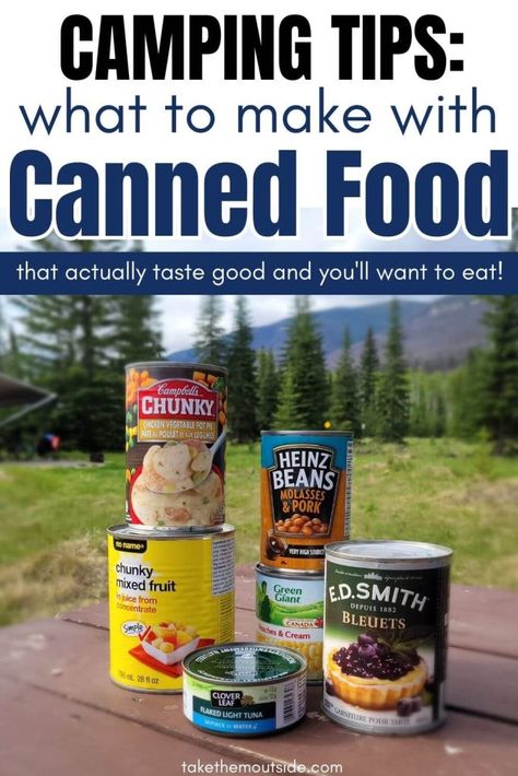 Instant Pot Camping Meals, Easy Tin Foil Dinners Camping, Foods For Camping, Food For Camping, Heinz Beans, Camping Food Ideas, Vegetable Pot Pies, Trail Food, Can Chicken Recipes