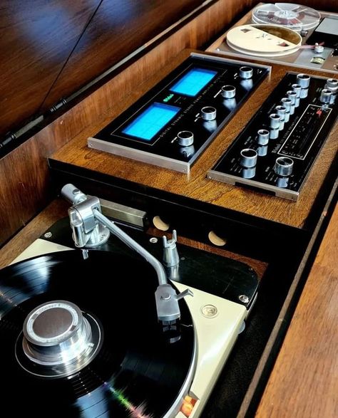 Mcintosh Stereo, Lp Player, Vintage Stereo Console, Audiophile Room, Stereo Console, Record Room, Sound Room, Sound Equipment, Reel To Reel