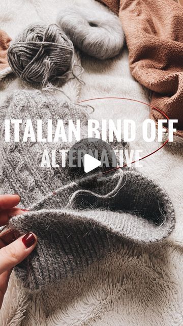 Icelandic Bind Off, Elastic Bind Off Knitting, Italian Bind Off Knitting Tutorials, How To Bind Off Knitting, Italian Bind Off, Casting Off Knitting, Bind Off Knitting, Knitting Hacks, Sewing Binding