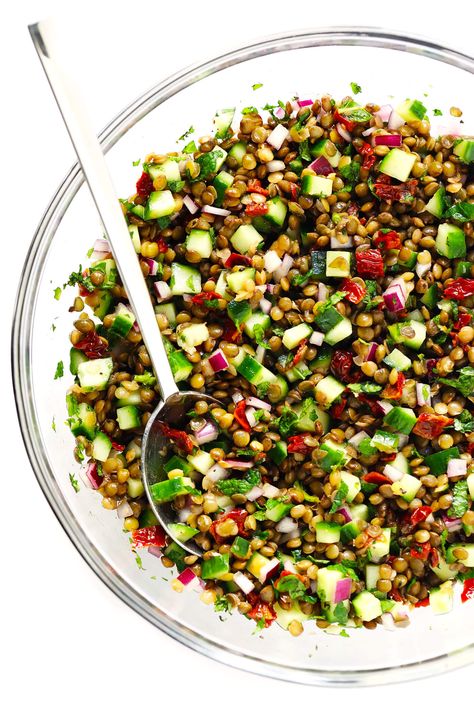 Lentil Salad Recipes, French Green Lentils, French Lentils, Healthy Lunch Meal Prep, Grain Salad, Gimme Some Oven, Salad Recipes For Dinner, Lentil Salad, Lentil Recipes