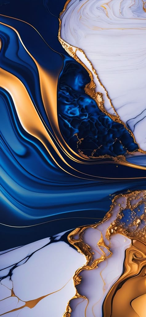 Navy Blue And Gold Aesthetic Wallpaper, Dark Blue And Gold Wallpaper, Indigo And Gold, Luxury Colors, Blue And Gold Wallpaper, Blue Marble Wallpaper, Marble Effect Wallpaper, Copper And Blue, Decorated Paper