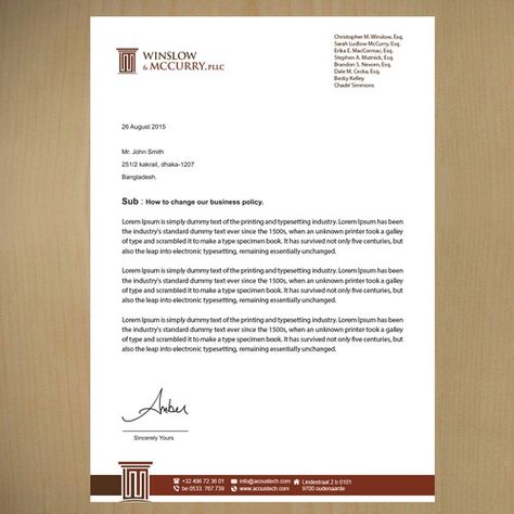 Runner-up design by mamun313 Letter Head Design Idea, Attorney Letterhead Design, Lawyer Letterhead Design, Law Firm Letterhead Design, Legal Letterhead Design, Letterhead Law Firm, Corporate Letterhead Design, Company Letter Head Design Creative, Letterhead Design Inspiration