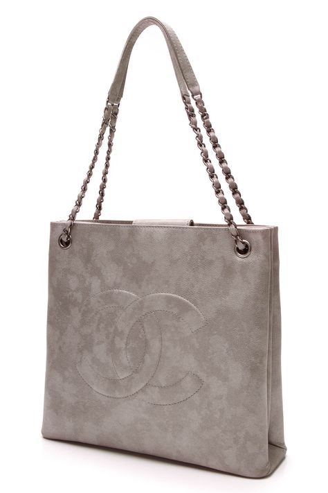 Chanel CC North South Shopping Tote Bag - Silver Tote Bag Chanel, Chanel Tote Bag Canvas, Chanel Metallic Bag, Chanel Tote Bag 2022, Chanel Tote Bag Black, Chanel Tote Bag, Chanel Brand, Girls Wardrobe, Shopping Tote Bag