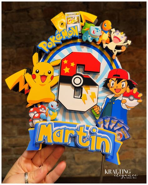 Pokemon Cake Topper #caketopper #caketoppers #pokemon #pikachu #pokemoncaketopper #papercraft #paperdesign #caketopperideas #partydecor #partydecorator #pikachucaketopper #pokemoncards #caketopperdesign #papercraft #partydecorations #etsy #etsyshop #etsyseller #partysupplies #personalizedparty #customcaketopper #customparty #personalizedgifts #personalizedtoppers #personalizedbirthday #personalizedbday Pikachu Cake Topper, Topper Pokemon, Papercraft Pokemon, Pokemon Cake Topper, Pikachu Cake, 3d Pokemon, Book Cakes, Pokemon Cake, Pokemon Birthday Party