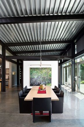 Pinterest House, Steel Frame House, Interior Painting, Patio Roof, Steel House, Bedroom Paint, Roof Design, Metal Buildings, Metal Homes