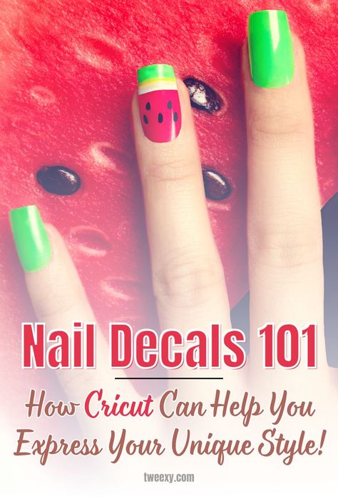 A Guide on How to Use Cricut for Nail Decals	Salon-Quality Nails at Home: Cricut's Guide to Perfect Decals! Cricut Nail Decals Diy, Beginners Nail Art, Vinyl Nail Art, Vinyl Nail Decals, Tiny Stickers, Nail Decals Diy, Nail Polish Holder, How To Use Cricut, Diy Nails At Home