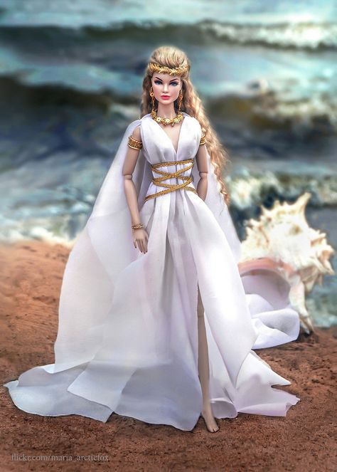 Explore Maria_arcticfox photos on Flickr. Maria_arcticfox has uploaded 422 photos to Flickr. Barbie Goddess, Greek Goddess Costume, Barbies Pics, Barbie Collector Dolls, Goddess Costume, Fairy Clothes, Barbie Gowns, Im A Barbie Girl, Goddess Dress