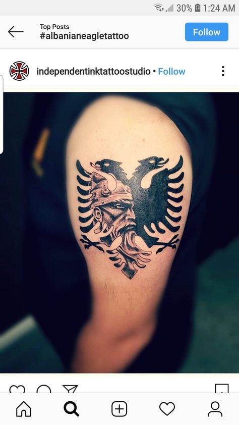 Albanian Tattoo Ideas, Albanian Eagle Tattoo, Albanian Tattoo, Man Tattoos, Albanian Eagle, Hero Tattoo, Albanian Flag, Hanuman Wallpapers, Love Birthday Quotes