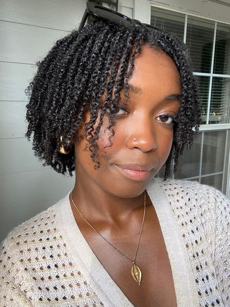 Mini Twists Natural Hair Short 4b, Natural Twist Hairstyles For Black Women Short Hair, One One With Natural Hair, Short Nature Hairstyles For Black Women, Mini Twists On Twa, Short 4c Braids, Mini Twists Bob, Short 4c Mini Twists, Very Short Twists Natural Hair