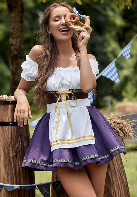 Beer Girl Halloween Costume, Oktoberfest Outfit Women, Halloween Costume Fun, Country Summer Dresses, Oktoberfest Costume Women, Bavarian Outfit, Beer Girl Costume, Oktoberfest Dress, Girl Halloween Costume