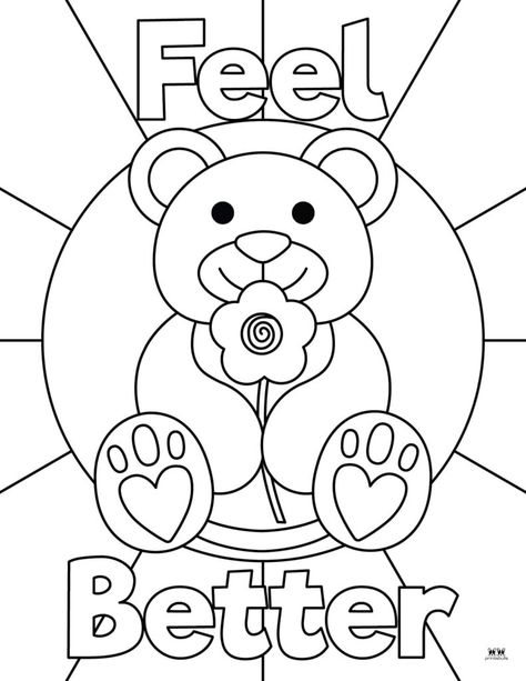 Choose from 15 unique get well soon coloring pages perfect for your little ones to color and give to a recovering loved one. FREE! Print from home! Printable Get Well Cards Free, Get Well Soon Printable Cards Free, Get Well Coloring Pages Free Printable, Get Well Soon Crafts For Kids, Get Well Cards Made By Kids, Get Well Soon Cards From Kids, Get Well Cards For Kids, Get Well Coloring Pages, Free Get Well Cards