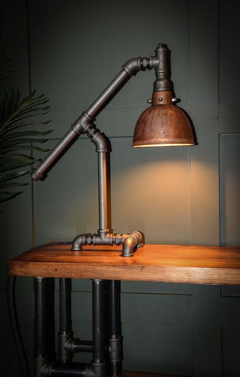 #Appeal #Industrial #of #Style #Exploring #Decor #the #Raw #InteriorDesign #InteriorInspo #HomeDecor #HouseGoals Industrial Style Interior Design, Industrial Vintage Decor, Industrial Lamp Design, Pipe Lights, Punk Decor, Industrial Style Desk, Industrial Pipe Lamp, Industrial Style Lamps, Industrial Style Table