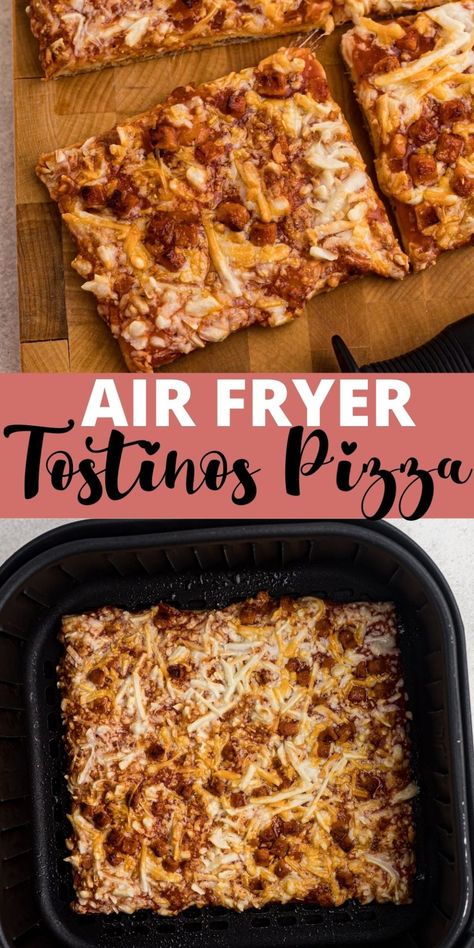 Air Fryer Totino's Pizza is a classic snack that is so convenient and easy! It finishes with a crispy crust, and is done in just minutes! Air Fryer Totinos Pizza, Totinos Pizza Air Fryer, Totinos Pizza, Frozen French Fries, Pizza Snacks, Easy Comfort Food, Potato Skins, Air Fryer Dinner Recipes, Foodie Recipes