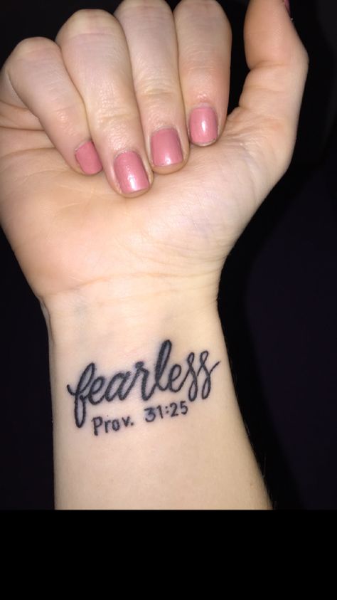 Whom Shall I Fear Tattoo, She Laughs Without Fear Tattoo, She Is Clothed In Strength Tattoo, Saved By Grace Tattoo, Verses Tattoos, Proverbs Tattoo, Mh Tattoo, Jewels Tattoo, Weekend Tattoo