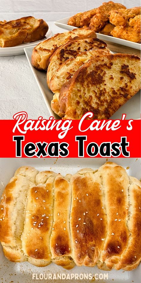 Recreate the delicious taste of Raising Cane's Texas Toast at home with this easy recipe. Perfectly buttery and fluffy, this homemade version captures the essence of the beloved restaurant classic. Using simple ingredients, you can make this toast in no time, and it's perfect as a side for any meal. This recipe will become a favorite in your household! Rasing Canes Bread Recipe, Raising Canes Texas Toast Recipe, Canes Bread Recipe, Raising Canes Bread, Canes Bread, Copycat Raising Canes, Homemade Texas Toast, Restaurant Classic, Raising Canes