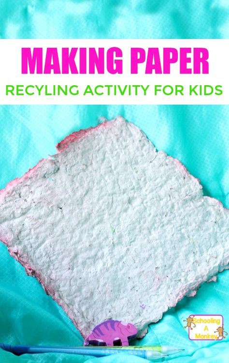 In this mini unit study, you will learn all about how paper is recycled and other fun ways to teach recycling. It's perfect for Earth Day activities! Recycle Preschool, Spring Stem Activities, Recycling Activities For Kids, Recycling Projects For Kids, Recycling Lessons, Paper Recycling, Recycling For Kids, Recycling Activities, Earth Week