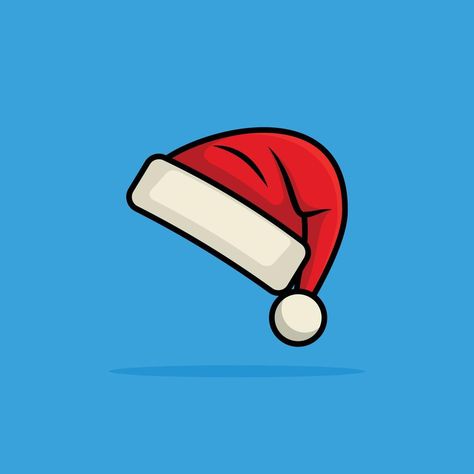 Santa Hat Illustration, Christmas Hat Illustration, Christmas Hat Drawing, Santa Hat Drawing, Geometrical Prints, Santa Claus Cap, Santa Hat Vector, Santa Hat Png, Winter Vector