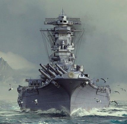 Yamato Class Battleship, World Of Warships Wallpaper, Yamato Battleship, Battleship Yamato, Navy Art, American Flag Wallpaper, Go Navy, Imperial Japanese Navy, Naval Force