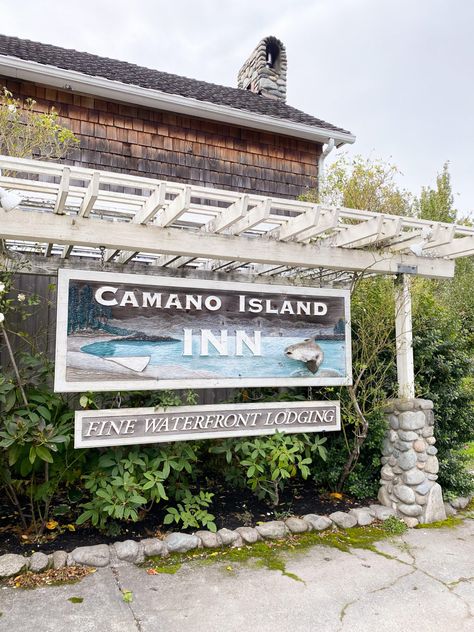 Camano Island Inn – Olivia Michelle Second Story Deck, Washington Vacation, Camano Island, Gorgeous Bed, Washington Travel, Whidbey Island, Stone Arch, Breakfast Items, Local Travel