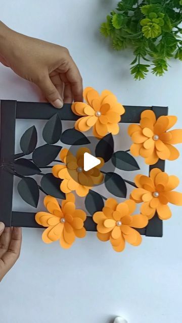 Tapu's CRAFT on Instagram: "Paper flower wall hanging Easy and Unique Paper Flower Wall Hanging  Handmade Home Decor idea   #paperwallhanging #uniquewalldecor #uniquewallhanging #diy #wallhanging #roomdecor #homedecor #beautifulwallhanging #papercrafts #easywallhanging #handmade #craftideas #easycraft #walldecor #walldecoration #paperflower #easy #wallmate #bestoutofwaste  #flowers  #tapuscraft  #diy  Follow us on Instagram @tapus_craft  for more such videos 💕 You can also visit our YouTube channel for detail tutorial videos . Channel link is in bio 💕" Hanging Cards On Wall Ideas, Colour Paper Decoration Ideas, Diy Paper Crafts Decoration Wall Art Home Decor, Wall Hanging Ideas Handmade With Paper, Wallhanging Ideas With Paper, Wafa Ne Bewafai, Wallhanging Handmade, Flower Wall Decor Diy, Diy Craft Hacks