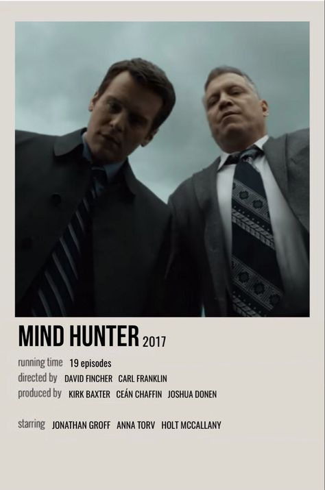 Mindhunter Wallpaper, Mindhunter Aesthetic, Mindhunter Poster, Mind Hunter, Polaroid Movie Poster, Relic Hunter, Vintage Academia, Jonathan Groff, Movie Poster Wall