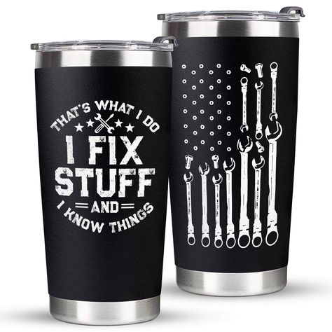 PRICES MAY VARY. FUNNY FATHERS DAY GIFTS FOR DAD/MEN/GRANDPA - Our tumbler for him is suitable for one of the most beautiful time of the year: Father's Day. This cup will keep the happy, memorable, warm and joyful moments with your family and loved one. PERFECT BIRTHDAY GIFTS FOR MEN/DAD/GRANDPA - Give this gift to the man on their birthday, anniversary, retirement or near-retirement, father's day, christmas. This tumbler will help them remember that memorable milestone and remind them that they Cricut Gifts For Men, Mens Tumbler Cup Ideas, Tumbler Cups For Men, Men Birthday Gifts, Dads Birthday, Birthday Gifts For Men, Men Birthday, Funny Fathers Day Gifts, Gifts For Birthday