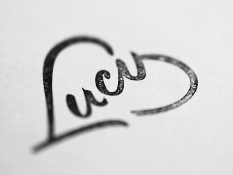 Lucy Name Tattoo, I Love Lucy Tattoo Ideas, I Love Lucy Tattoo, Lucy Name, Lucy Tattoo, John Tattoo, Rose Drawing Tattoo, Drawing Tattoo, Type Foundry