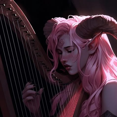 Pink Hair Tiefling, Pink Tiefling Bard, Pink Bard Aesthetic, Tiefling Pink, Tiefling Bard Female, Pink Tiefling Female, Bg3 Tiefling, Pink Tiefling, Female Tiefling