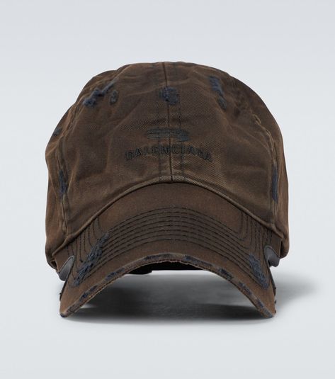 Balenciaga distressed baseball cap Balenciaga Cap, Custom Fitted Hats, Distressed Baseball Cap, Denim Cap, Balenciaga Mens, Distressed Hat, Fashion Cap, Street Fashion Men Streetwear, Mens Outfit Inspiration