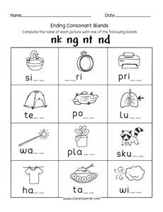 Ending consonant blends for homeschool Final Blends Worksheet, Final Consonant Blends Activities, Ending Blends Worksheet, Final Blends Activities, Blends Kindergarten, Phonics Blends Worksheets, Ending Consonant Blends, End Blends, Final Consonant Blends