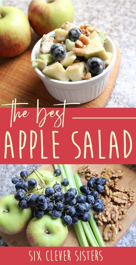 Apple Salad Healthy, Healthy Apple Salad Recipes, Granny Smith Apple Salad Recipes, Apple Salad Recipe Easy, Granny Smith Apple Salad, Creamy Crunchy Apple Salad 12 Tomatoes, Honeycrisp Apple Salad, Apple Salad Dressing, Apple Salad Recipe