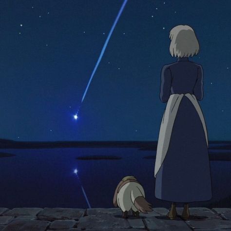 Blue Ghibli, Howl's Moving Castle Aesthetic, 하울의 움직이는 성, Studio Ghibli Background, Harajuku Anime, Howl And Sophie, Castle Aesthetic, Ghibli Artwork, Studio Ghibli Movies