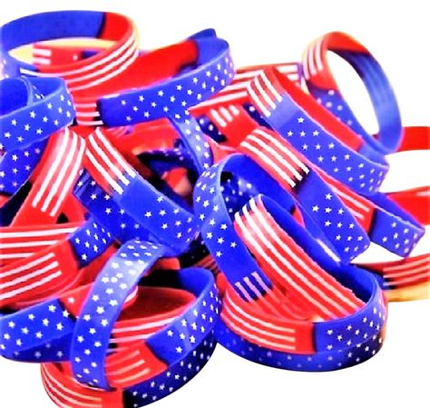 PRICES MAY VARY. ✨[American Flag Silicone Bracelets]*American Flag Silicone Bracelets-4th of July/Memorial Day or Any Patriotic Celebration. 🔢[Quantity Variations]*These American Flag Bracelets, come in sets of 5 , 10 or 20 bracelets 📐[Size and Info]*Size: One Size fits most. Approx 7"inches. Fits adults and children. Material: Silicone. Unisex/Silicone Soft Material 🎆[Occasion]* These pieces are perfect for 4th of July, Memorial Day, Support the Troops American Flag Wristband, 👌[Quality War Cool American Flag, Independence Day Party, Bracelet Set Silver, Lava Bracelet, Jewelry Bracelets Gold, Silicone Bracelets, Day Party, Gold Fashion, Party Accessories