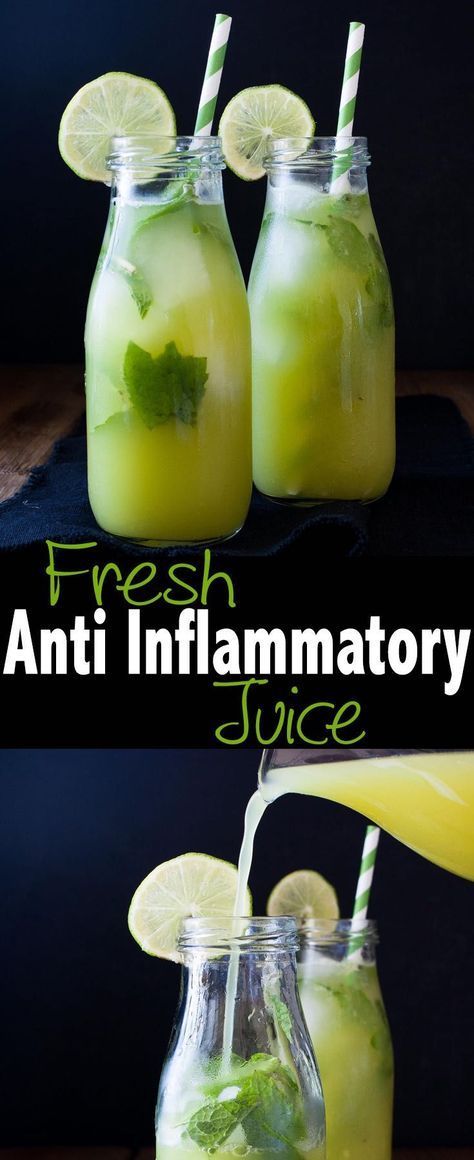 Anti-inflammatory Sommer Mad, Veggie Juice, Lemon Detox, Detox Juice Recipes, Diet Drinks, Inflammatory Foods, Healthy Detox, Fruit Infused, Juice Cleanse