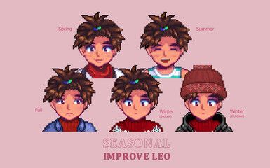 Stardew Valley Leo Fanart, Leo Stardew Valley Fanart, Aesthetic Stardew Valley Mods, Leo Stardew Valley, Stardew Valley Expanded Fanart, Stardew Modded, Stardew Mods, Stardew Valley Layout, Stardew Valley Tips