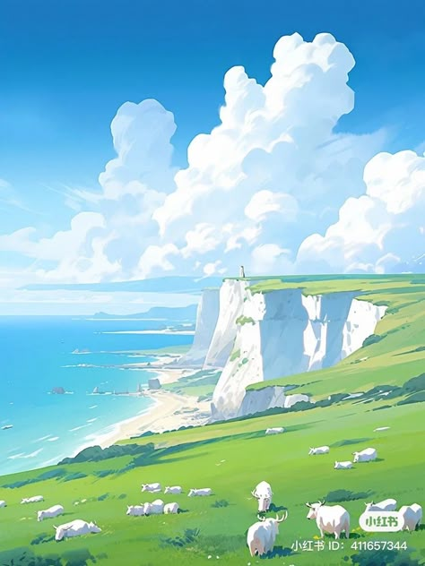 Drawing Scenery, Studio Ghibli Background, Environment Painting, Concept Art Tutorial, Landscape Concept, Nature Drawing, Digital Painting Tutorials, Cool Wallpapers Art, Landscape Drawings