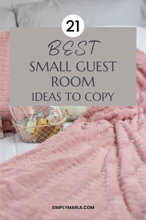 HEY EVERYONE! CHECK OUT 21 BEST SMALL GUEST ROOM IDEAS ON A BUDGET! WE ARE SO EXCITED TO SHARE THIS POST BECAUSE WE HAVE A BUNCH OF WAYS TO MAXIMIZE YOUR SPACE AND MAKE THE PERFECT GUEST ROOM. CHECK OUT SOME OF OUR FAVORITE DECOR TIPS AND GUEST BASKET IDEAS! WE HOPE YOU LOVE THIS POST FOR YOUR NEW GUEST ROOM! #IDEAS #MODERN #FARMHOUSE #COZY #BUDGET #DECOR #BOHO #MINIMALIST #GUESTROOM #SMALLBEDROOM Small Guest Room Ideas, Small Guest Bedroom Ideas, Hotel Style Bedding, Guest Room Ideas, Guest Room Office Combo, Guest Bedroom Inspiration, Small Guest Rooms, Cozy Guest Rooms, Small Guest Room