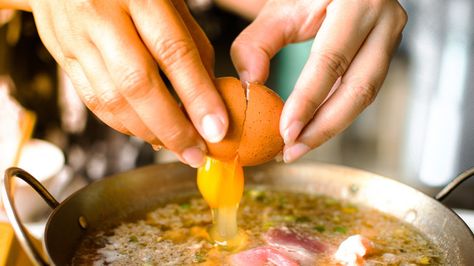 Seems like ramen couldn't possibly get any better, right? Wrong. For an easy addition to a staple meal, just crack an egg. They're rich sources of vitamins. Egg In Ramen, Fueled By Ramen, Perfect Eggs, Cracked Egg, Ramen Recipes, Asian Restaurants, Food Channel, Baked Eggs, Tasting Table