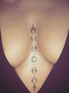 Sternum Tats, Tattoos For Women On Thigh, Underboob Tattoo Designs, Tato Dada, Cool Chest Tattoos, Pieces Tattoo, Inspiration Tattoos, Chest Tattoos For Women, Chest Piece Tattoos