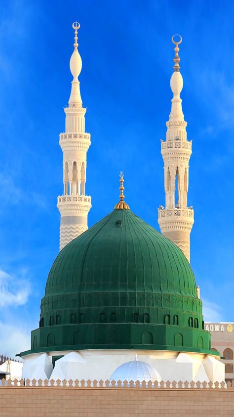 Masjid E Nabvi, Islamic Madina, Madina Sharif Beautiful Pic, Medina Wallpaper, Khwaja Ji Pic, Gallery Frame Set, Beautiful Mosque, Green Dome, Islamic Events